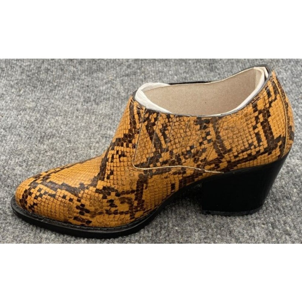 Coach Size 5c Low Western Booties Python Print Bl… - image 4